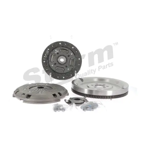 KIT EMBRAYAGE 4 PIÈCES AVEC VOLANT MOTEUR RIGIDE POUR POLO 94-01 D (REF : STO1015)