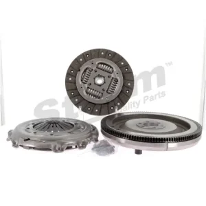 KIT EMBRAYAGE 3 PIÈCES AVEC VOLANT MOTEUR RIGIDE ET BUTÉE HYDRAULIQUE POUR POUR PSA 1.6HDI 110C (REF : STO835180A)